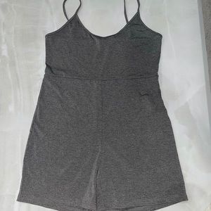Solid Unitard Cami Romper